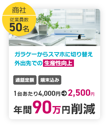 ガラケーからスマホに切り替え外出先での生産性向上